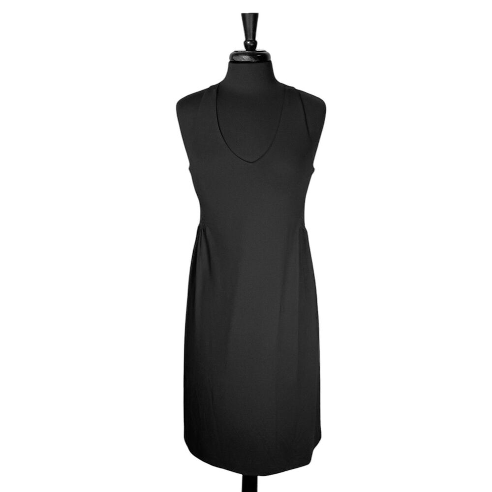 KUHL Serene Dress Womens Small Black Tank Crochet Racerback Ruched Stretch